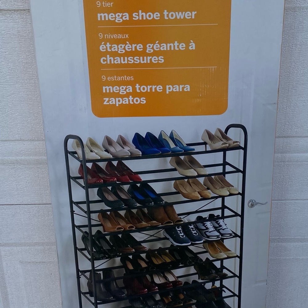 NeatFreak Rolling Mega Shoe Tower Holds 54 Pairs
